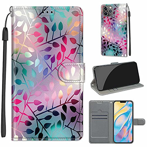 TOMYOU Cover per iPhone 12 Pro Max, Bicchiere | Antiurto Protettiva Portafoglio, Slot per Schede, Magnetica, Custodia in Pelle PU, Libro Flip,Funzione Stand
