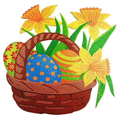 SWECOMZE 5D Diamond Painting Ostern Ornamente, DIY Diamant Painting Kit, Türschmuck Ostern Wanddekor Anhänger für Home (E)