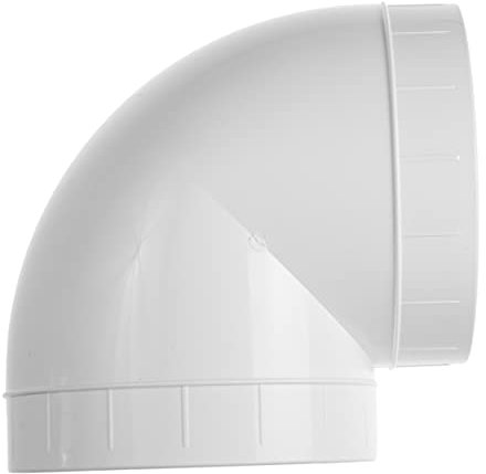 Vent Systems Raccordo a gomito a 90 gradi da 15,2 cm, in plastica ABS, raccordo per tubo rotondo rigido o flessibile in PVC, adattatore per sistema di ventilazione, condotto per essiccatore/HVAC