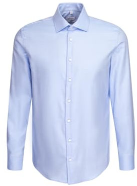 Seidensticker Herren Mens Slim Longsleeve Cotton Shirt, Blau(653690), 42 EU