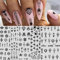 11 Sheets Black and White Geometric Nail Art Stickers Decals Self-Adhesive Minimalist Mid Century Design Manicure Tips Nail Decoration for Women Men