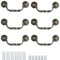FANRUIER 6PC Pull Down Haken Kommodengriff Schubladengriff Schubladengriff Rustikaler Vintage-Stil Antik Bronze Küchenschrank Hardware (96mm)