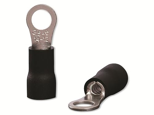 Quadrios 22C452 Ringkabelschuh Querschnitt (max.)=4.0 mm² Loch-Ø=5.3 mm Teilisoliert Schwarz 1 Set
