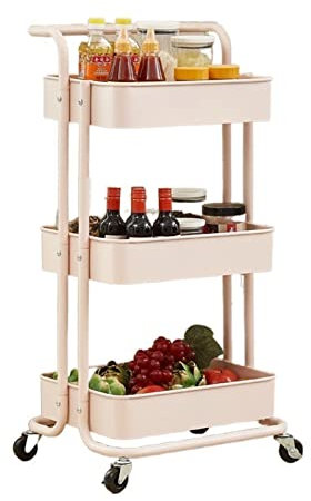 Estantes de baño Gabinetes de almacenamiento de cocina Estantes de almacenamiento de cocina Salón Baño Estante de oficina Gadget Soporte de acero inoxidable Carros Comida Ropa Organizador de artículos