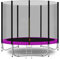 Baunsal® Trampolin Outdoor Ø 275 cm (EXD) pink als Komplettset mit Federabdeckung, Sprungmatte, Netz und Leiter - Gartentrampolin Spielzeug für Kinder