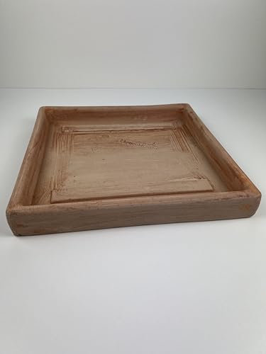 Teramico Soucoupe carrée en Terre Cuite Italienne pour Pots de Fleurs - Décoration de Jardin (31 cm)