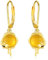 Biene Bernstein Ohrringe Hängend 925 Sterling Silber Leverback Mit Goldakzenten - Schmuck Geschenk für Damen, Mädchen und Kinder