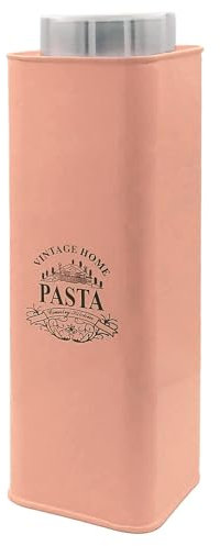Nobel - Vintage Home Pasta Canisters with Stainless Steel Air Tight Lid (Pink)