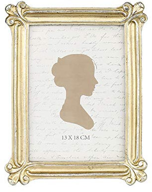 Vintage-Bilderrahmen, 12,7 x 17,8 cm, Antik-Bilderrahmen, Tisch-Wandbehang, scharfe Ecken, goldfarben