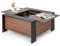 CASART Square Coffee Table, Wooden Snack Tea Table with Sliding Top & Large Hidden Storage, Accent Cocktail Table Center Table for Living Room Bedroom Office (Black+Walnut)