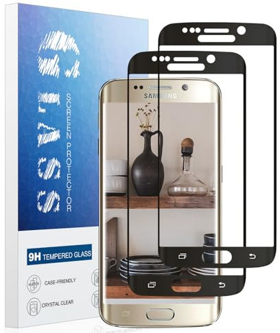 Schutzfolie für Samsung Galaxy S6 Edge, Anti Kratzgehärtetes Glas Displayschutzfolie, Kante an Kante kostenlos Glas BildschirmSchutz Schutzfolie, 2 Stück Schutzfolie