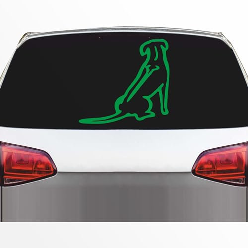 INDIGOS UG - Aufkleber - Autoaufkleber - 533x600 mm - JDM - Die Cut - Rhodesian Ridgeback - grün - Tuning - Sticker - Heckscheibe - Auto - Fahrrad - Motorrad