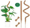 RYHX 2 Pack Monstera Tuteur,95cm Tuteur en Coco,Tuteur Flexible en Mousse pour Monstera avec Accessoires,Tuteur en Fibre de Coco pour Plantes Grimpantes Indoor