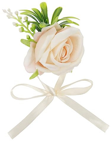 RORPOIR Braut Handgelenk Corsage Armband Aus Kunstblumen Elegante Hochzeitsdekoration Für Bräute Und Brautjungfern Für Polterabende Und Hochzeitsfeiern Stilvolles Accessoire Für