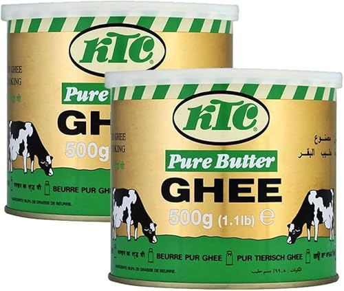 KTC Butter Ghee 500G Rich In Aroma And Taste, Traditional Ghee, Suitable For Vegetarians Pack Of 2