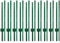 ARIFARO Metal Fence Posts 185cm / 6ft Assemblable, Pack of 10, Sturdy Duty No Digging Garden U Post for Wire Fencing Steel Poles for Yard, Outdoor Wire