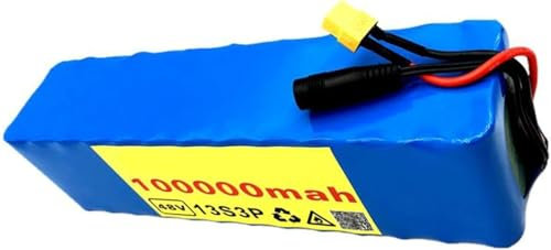 Batteria Per Bici Elettrica, 48 V, 100 Ah, Batteria Al Litio,13S3P,Batteria Ricaricabile Agli Ioni Di Litio,48 Volt,Batteria Per Bici Elettrica,Spina A T Per Monopattino Elettrico T plug