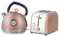 Bargain Shack Stainless Steel 2200W 1.8L Rapid Boil Electric Kettle & 2 Slice Wide Slot Toaster 900W with 6 Browning Controls 2Pcs Matching Kitchen Sets (Pink)