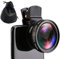 Kit de objetivos 2 en 1 para smartphones, gran angular de 0,45 x y macro de 12,5 x, juego de lentes de cámara portátil con clip universal, lente polarizadora, para iPhone, Samsung, Android (1 unidad)