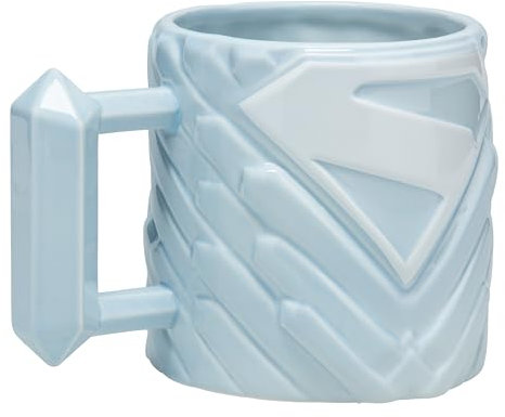 Paladone Superman Fortress of Solitude Shaped Mug, Officially Licensed DC Comics 650ml Ceramic Coffee Cup, Oversized for Tea, Hot Chocolate and More, Superhero Gifts, Blue