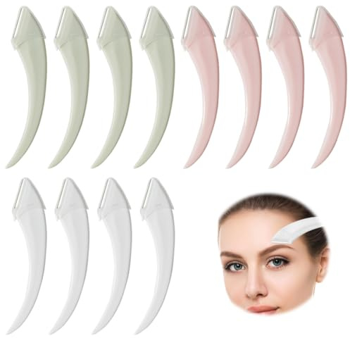 12 Stück Rasiermesser, Gesichtsrasierer für Frauen, Augenbrauenrasierer, Gesichtshaarentfernung für Frauen, Rasierer für das Gesicht, Feine Haare Rasierapparat Für Damen und Männer
