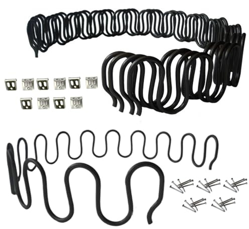 5-teiliges Couchfeder-Reparaturset, 22-Zoll-Bogen, Rostschutz-Federstahl-Couch-Reparaturset, einfach zu installierende, elastische, durchhängende Stütze mit nach hinten gebogenen Enden für die Repa