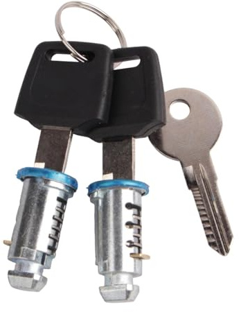 Fiocias Cross Locks 1 Satz Lock Cores Ersatzschloss mit Schlüssel für Autodachgepäckträger Metall Langlebig Passende Anwendung für Autotransport Reise, 2 Schlosskerne