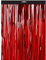 Lametta Vorhang - 200x100cm Fransen aus Folie Deko für Party zu Musik Torte Banner Hochzeit Party Girlande Gardine Wimpel Hoch Dekoration Haustür Hintergrund Türvorhang Fotowand Geburtstag- Rot