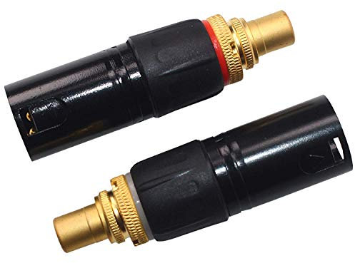 KK CV-C 3pin XLR Male to RCA Female Adapter, XLR to RCA Converter Gender Changer Audio Coupler Connector. CV-C (4 PACK)