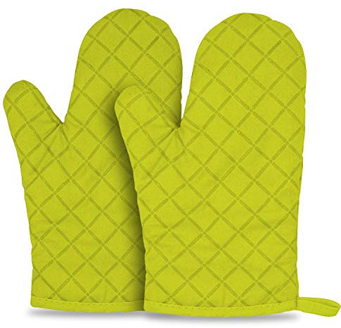 Ankier Oven Gloves,Non-Slip Kitchen Oven Mitts Heat Resistant Cooking Gloves for Kitchen Grilling,Cooking,Baking,Microwave,Pizza (green,1 Pair)