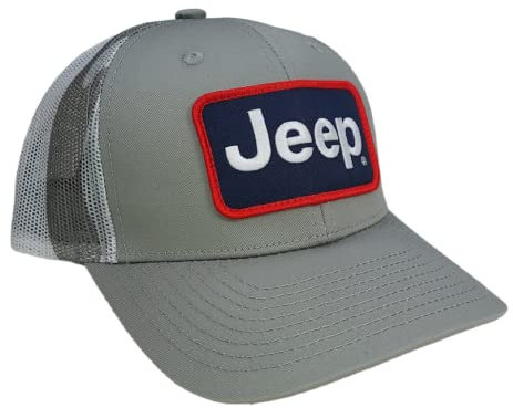 Jeep Richardson Heather Grey and Camo Trucker Patch Hat | Dad Hat