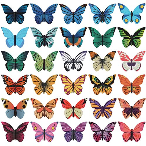 MWOOT 30 Stücke Lesezeichen Magnetisch, Schmetterling Magnet Lesezeichen Magnetic Bookmarks Kit, Butterfly Kreativ Page Marker für Kinder Studenten Schule Büro Buchliebhaber Lesezubehör