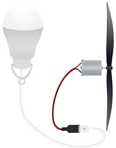 Micro Turbina eolica, 2 pale Generatore del vento dell'elica del vento, Generatore del motore del motore elettrico della corrente continua del DC per il modello di esempio dell'utensile di