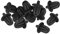 15PCS 6.35mm Audio Jack PC DVD AV Equipment Microphone Socket Dust Cover-Black Rubber