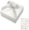 WEWILUCK Große weiße Geschenkbox, dekorative Geschenkboxen mit Bändern für Geschenke, 20,3 x 20,3 x 10,2 cm, 10 Stück