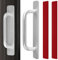 Kleemeiero 2 STK Möbelgriff 147mm Türgriff Aluminium Küche Griffe Schrankgriff Selbstklebende Schubladengriff Silber Griffe Küchengriff Schranktürgriffe Stangengriff für Kleiderschrank Schiebetür
