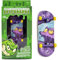 SPITBOARDS 34mm x 96mm Pro Fingerboard Set-Up (Complete) | Real Wood Deck | Pro Trucks with Lock-Nuts and Pro Bushings | Polyurethane Pro Wheels with Bearings | Purple Blob