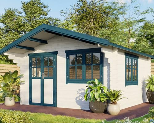 McGaRDEN Der Gartendiscounter Gartenhaus Holzhaus Gartenlaube Blockhaus 4x4m 35mm inkl. Fußboden