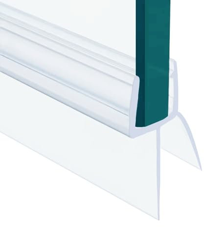 LUXESPIRE 100cm Ersatz Duschdichtung - Dichtung für 5mm/ 6mm Glasdicke Glastür Duschkabine Wasserabweiser Ersatzdichtung Schwallschutz mit verlängerten Gummilippen Dichtkeder (1)