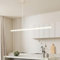 LED Pendelleuchte Esszimmer Dimmbar Hängelampe Esstisch Schwarz Weiß, Moderne Linear Design 120cm Hängeleuchte mit Fernbedienung, 48W Esszimmerlampe Esstischlampe Hängend Bürolampe (Weiß, L120cm)