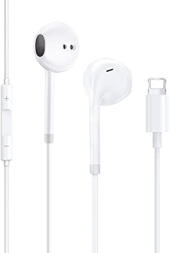 JYmusic Auricolari per iPhone, Cuffie accoppiati con isolamento acustico Supporto Controllo del volume e del microfono compatibile con iPhone 12/13/11/11 Pro/XS/X/XR / 8/7/7 Plus per tutti gli i0S