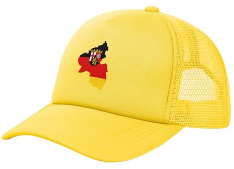 Sportkappe, Flaggenkarte Von Rheinland-Pfalz Mütze Unisex Baseball Cap Atmungsaktiv Hut Für Erwachsenen Reisen Mädchen
