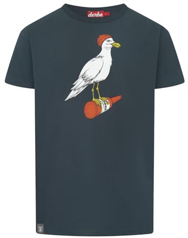 derbe T-Shirt Sturmmöwe Men, XL, Navy/Tiger Lily