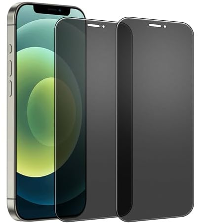 Kiokyrgm Ceramic Privacy Screen Film Matte for iPhone 12 Mini, Screen Protector, Pack of 2, Anti-Spy Film, Anti-Scratch, Full Cover Protective Film, Anti-Spy Matte