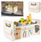 Kofferraum Organizer, Kofferraumtasche Faltbar Auto Organizer Kofferraum 3 Fächer 6 Taschen Wasserdichter Faltbox Autobox für Lange Fahrten im Auto, Van oder Campervan (53*32*27CM) (Beige)
