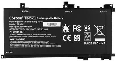 CSrose TE03XL Laptop Battery for HP Pavilion 15 Omen 15-BC000 15-BC015TX BC400NA BC006NA BC406TX BC411TX 15-AX000 AX009NA AX001TX AX001NS AX008NS AX033DX AX038 NF NF NF AX8NF HSTNN-UB7A TPN-Q173