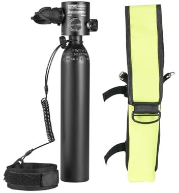 VEVOR Tauchflasche tragbare Tauchflasche 0,5 L, Sauerstoffflasche zum Tauchen unterstützt 5–10 Minuten Unterwasseratmung, 30 m Tauchtiefe, Lungenflaschen-Set für Unterwassererkundung/-Rettung