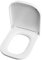 CECIPA WC Sitz mit Absenkautomatik, Eckig Toilettendeckel, Soft Close Klodeckel, Klobrille Weiß, WC Deckel, Toilettensitz Familien, Automatische Toilettenbrille Quick-Release-Funktion, Klositz Quadrat