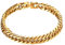 PROSTEEL Herren Armband 18k vergoldet Panzerkette Armband schwer Glieder Link Kettenarmband 21CM Armkette Armreif, 8mm Breit, gold