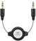 conecto CC20086 Aufrollbares Audio Stereo Aux Verbindungskabel Klinkenkabel, 3,5mm Klinkenstecker mit Integrierter Spule, 0,8m, schwarz
